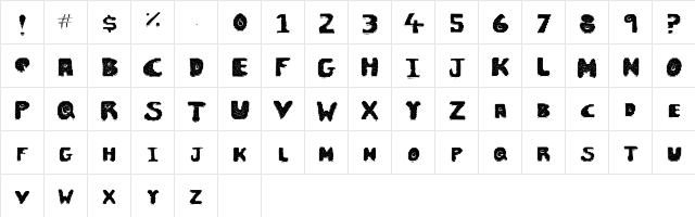 BadTV Regular  glyph index