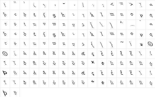 FZ JAZZY 33 STRIPED LEFTY Normal  glyph index