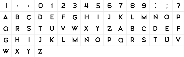Nehad Regular  glyph index