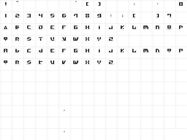 Generation Nth Regular  glyph index