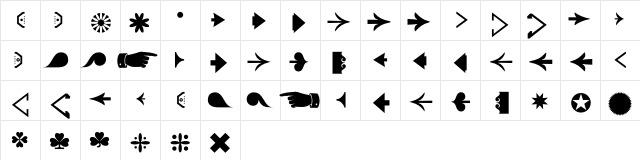 Eames Ornaments Regular  glyph index