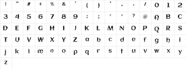 Follow Pine Regular  glyph index