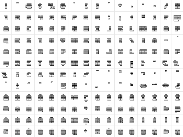 Warp Thruster Chrome Regular  glyph index