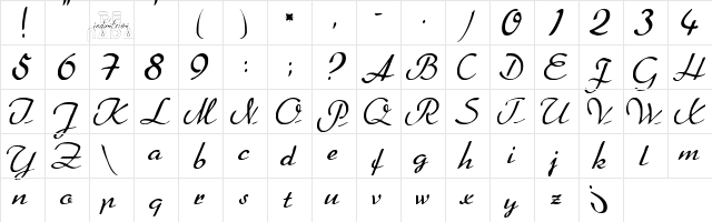 Heather Regular  glyph index