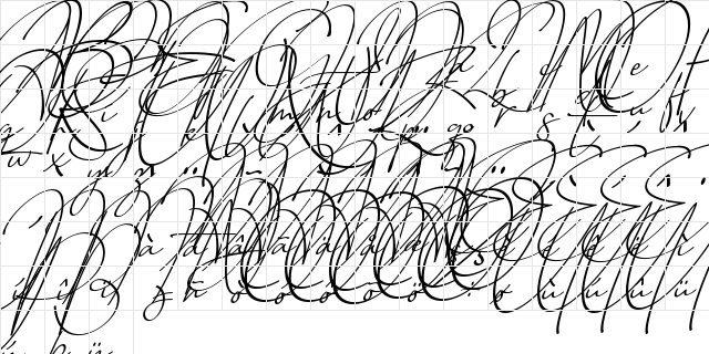 Baltimore Bold - Italic Regular  glyph index