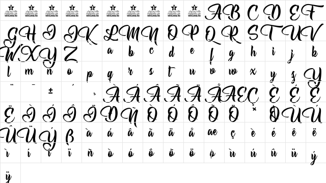 Allessa Personal Use Regular  glyph index