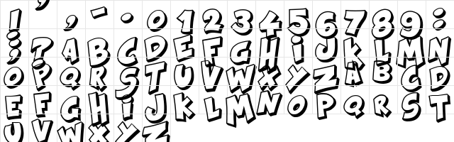 Kraash Regular  glyph index