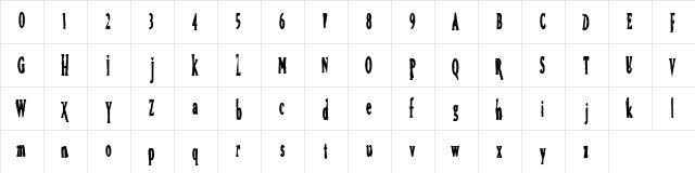 Bird Regular  glyph index