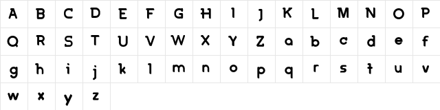 Bigote FREE Regular  glyph index