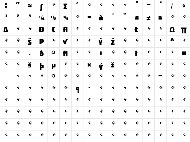 District-BoldAltExpert Regular  glyph index