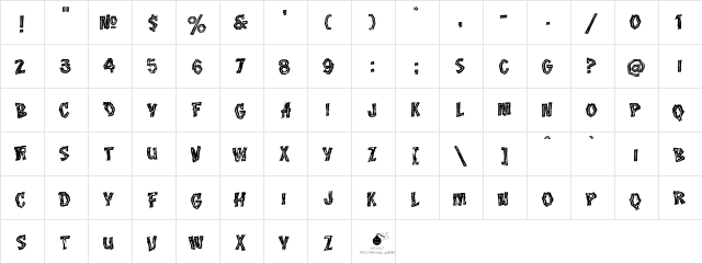 LHF Hick Sticks INLINE Regular  glyph index