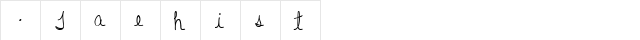 Sid's Script Sample Regular  glyph index