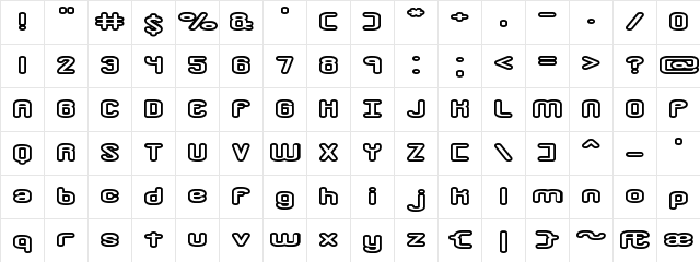 Crackdown O2 BRK Regular  glyph index