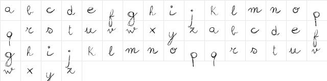 sign-handwriting_demo-version Regular  glyph index