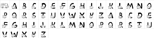 LMS Mystery Machine Regular  glyph index