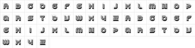 Numbers Regular  glyph index