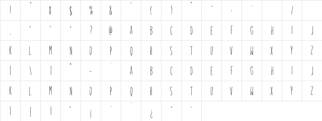 Mobstex - Free For Personal Use Regular  glyph index