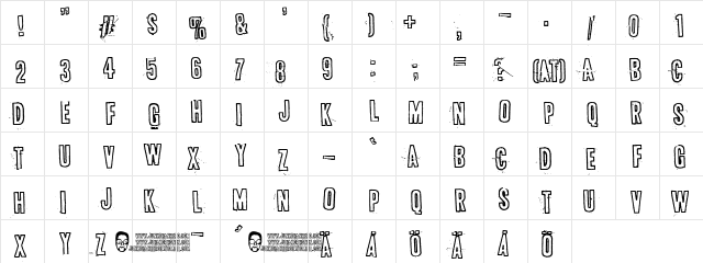 Bugebol huomenna Regular  glyph index