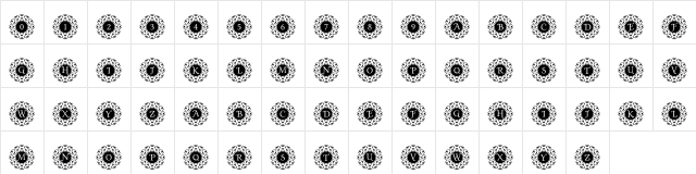 Leaf_Love_Mono Regular  glyph index