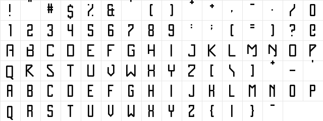 Zen Monolith Regular  glyph index