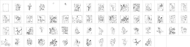 001 Pooh Holiday Dings Regular  glyph index