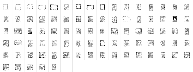 MiniPics WhiteBread  glyph index