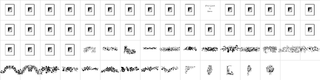 Floral Garnish Regular  glyph index