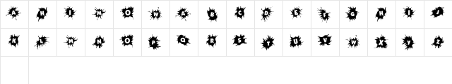 WhereCracksAppear Regular  glyph index