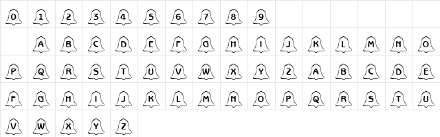 101! Christmas KookieZ 1 Regular  glyph index