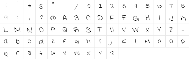 Interconnected Demo Regular  glyph index