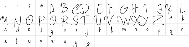 Geovana Regular  glyph index