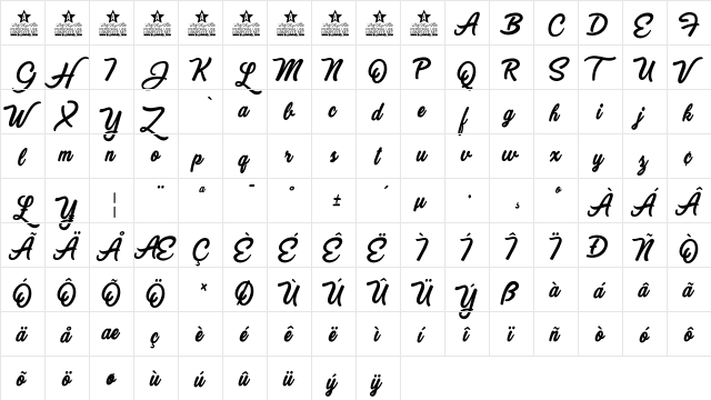 Got to be Real Personal Use Regular  glyph index