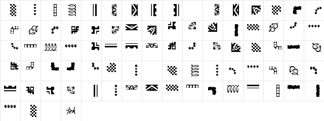 EZBorder Normal  glyph index