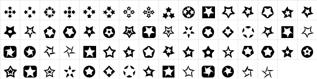 Stars for 3D FX Normal  glyph index