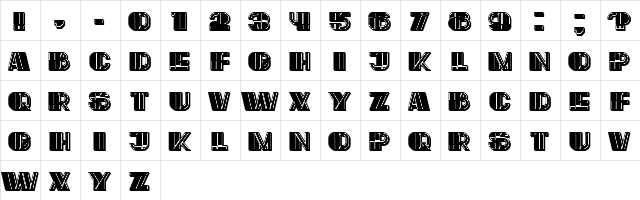 Reverse Filled Regular  glyph index