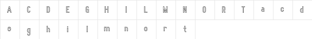 Elegrand Gothic Inline Demo Regular  glyph index