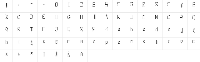 White-Knight Regular  glyph index