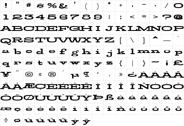 CK Zenship Regular  glyph index