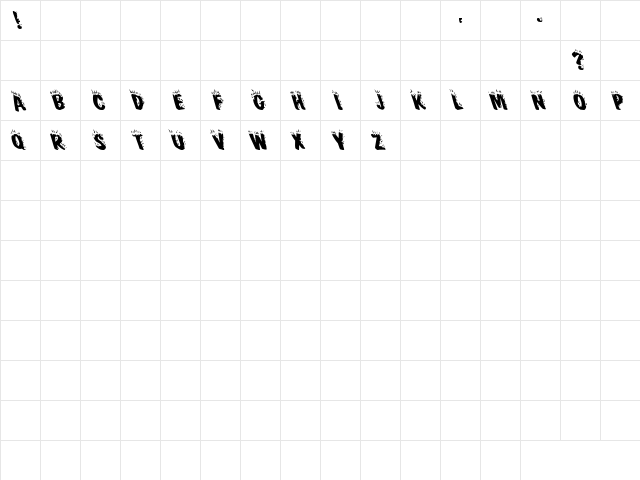 Paranoid 2 Regular  glyph index