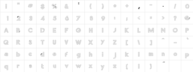 Chocolate Regular  glyph index