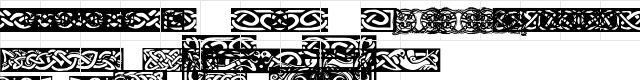 CelticBorders Regular  glyph index