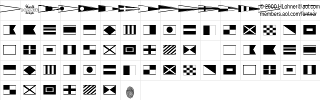 Maritime Flags Regular  glyph index