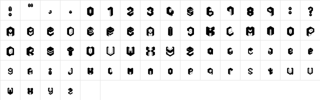 Yashi Regular  glyph index