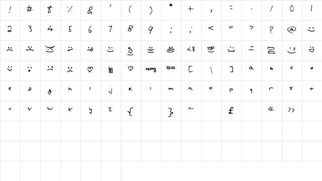 13now Medium  glyph index