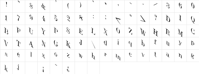 JENKIN Regular  glyph index