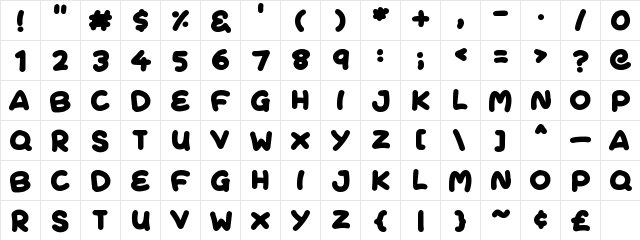 Fresh Cream Regular  glyph index