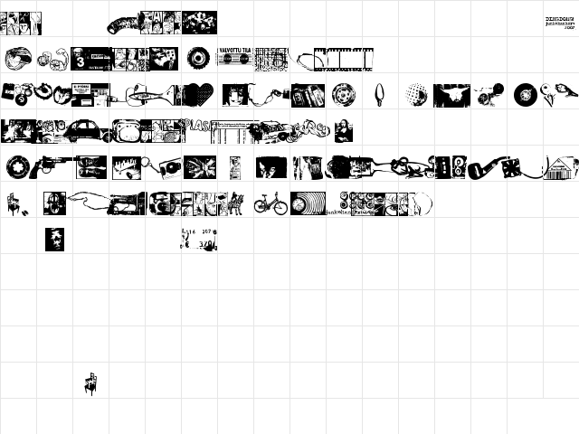 DINGDONG Regular  glyph index