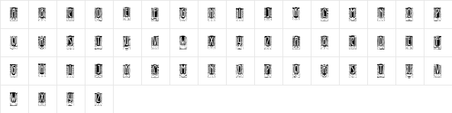 GradlInitialen Regular  glyph index