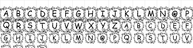 Jenna s Kitties Regular  glyph index