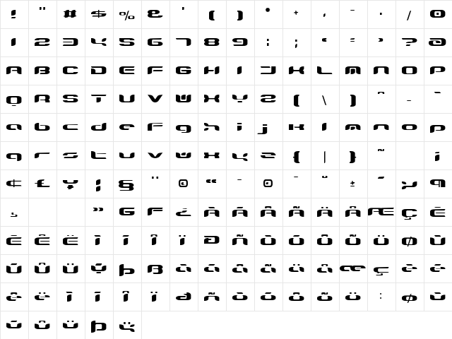 TeknikohlRemix01 Normal  glyph index